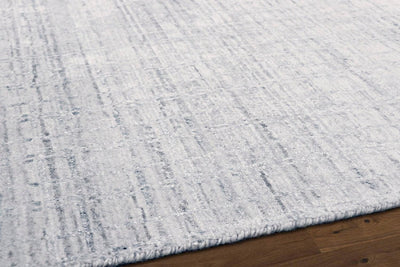 Canvello Modern Hand - Loomed Ivory/Blue Bsilk & Wool Area Rug - 6' X 9' - Canvello