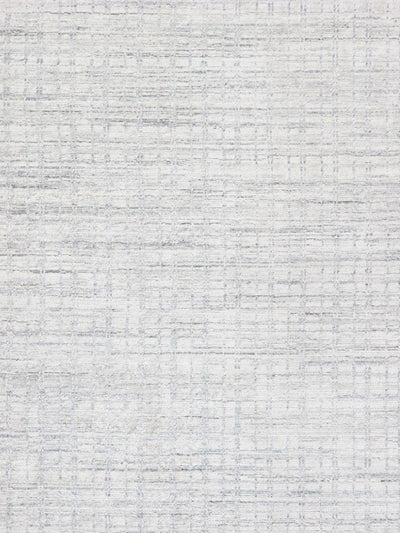 Canvello Modern Hand - Loomed Ivory/Blue Bsilk & Wool Area Rug - 6' X 9' - Canvello