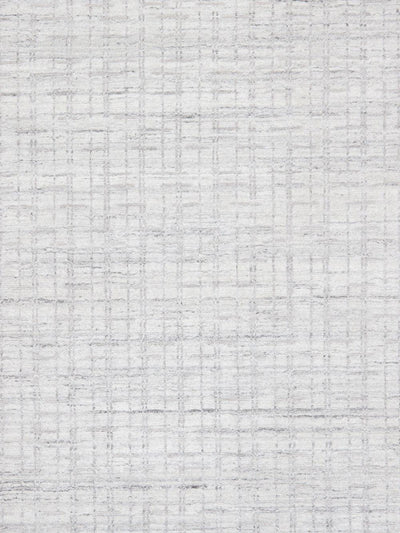 Canvello Modern Hand - Loomed Ivory/Silver Bsilk & Wool Area Rug - 8' X 10' - Canvello