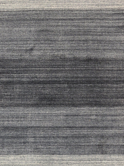 Canvello Modern Hand-Loomed Silk & Wool Charcoal Area Rug- 5' X 7'
