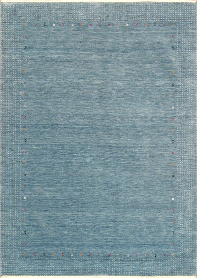 Canvello Modern Hand - Loomed Silk & Wool Charcoal Area Rug - 5' X 7' - Canvello