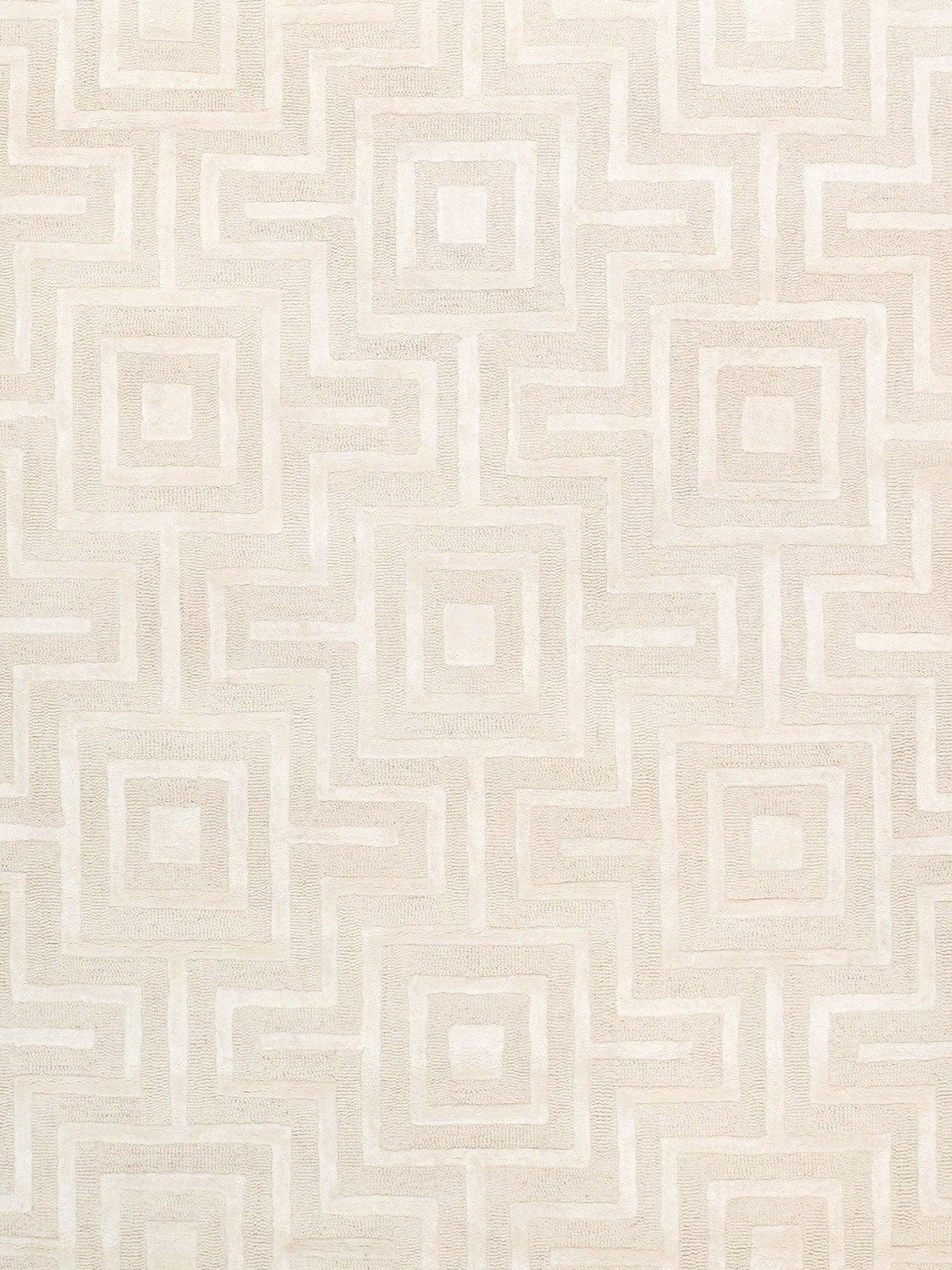 Canvello Modern Hand-Tufted Ivory BSilk & Wool Area Rug- 5' X 8'