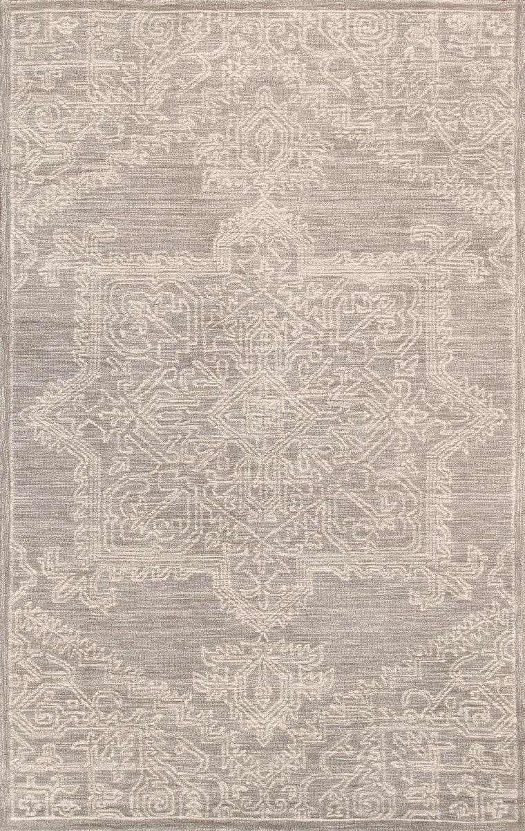 Canvello Modern Hand - Tufted Silver Ivory Rug - 7'9" X 9'9" - Canvello