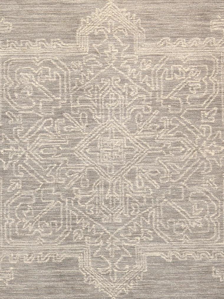 Canvello Modern Hand - Tufted Silver Ivory Rug - 7'9" X 9'9" - Canvello