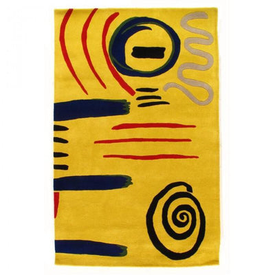 Canvello Modern Hand Tufted Wool Yellow Area Rug - 4' X 6' - Canvello