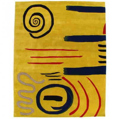 Canvello Modern Hand Tufted Wool Yellow Area Rug - 4' X 6' - Canvello