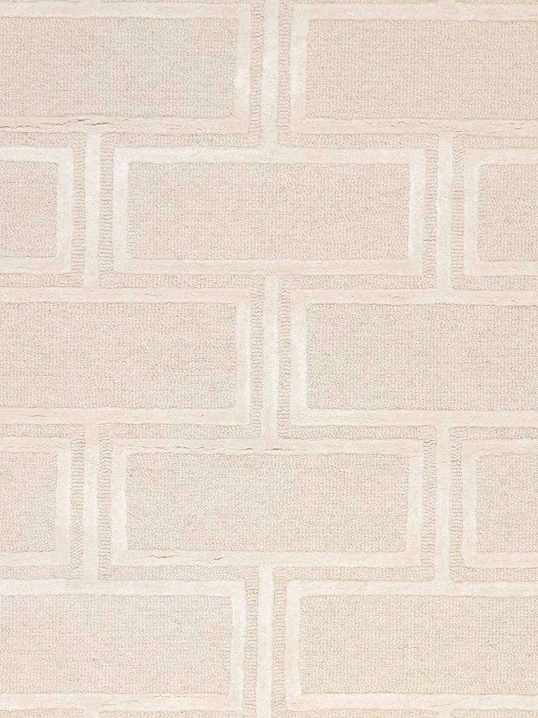 Canvello Modern Hand - Tufted Woven Ivory Rug - 7'9" X 9'9" - Canvello