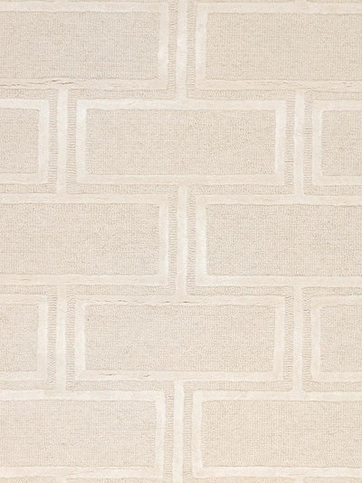 Canvello Modern Hand - Tufted Woven Ivory Rug - 7'9" X 9'9" - Canvello