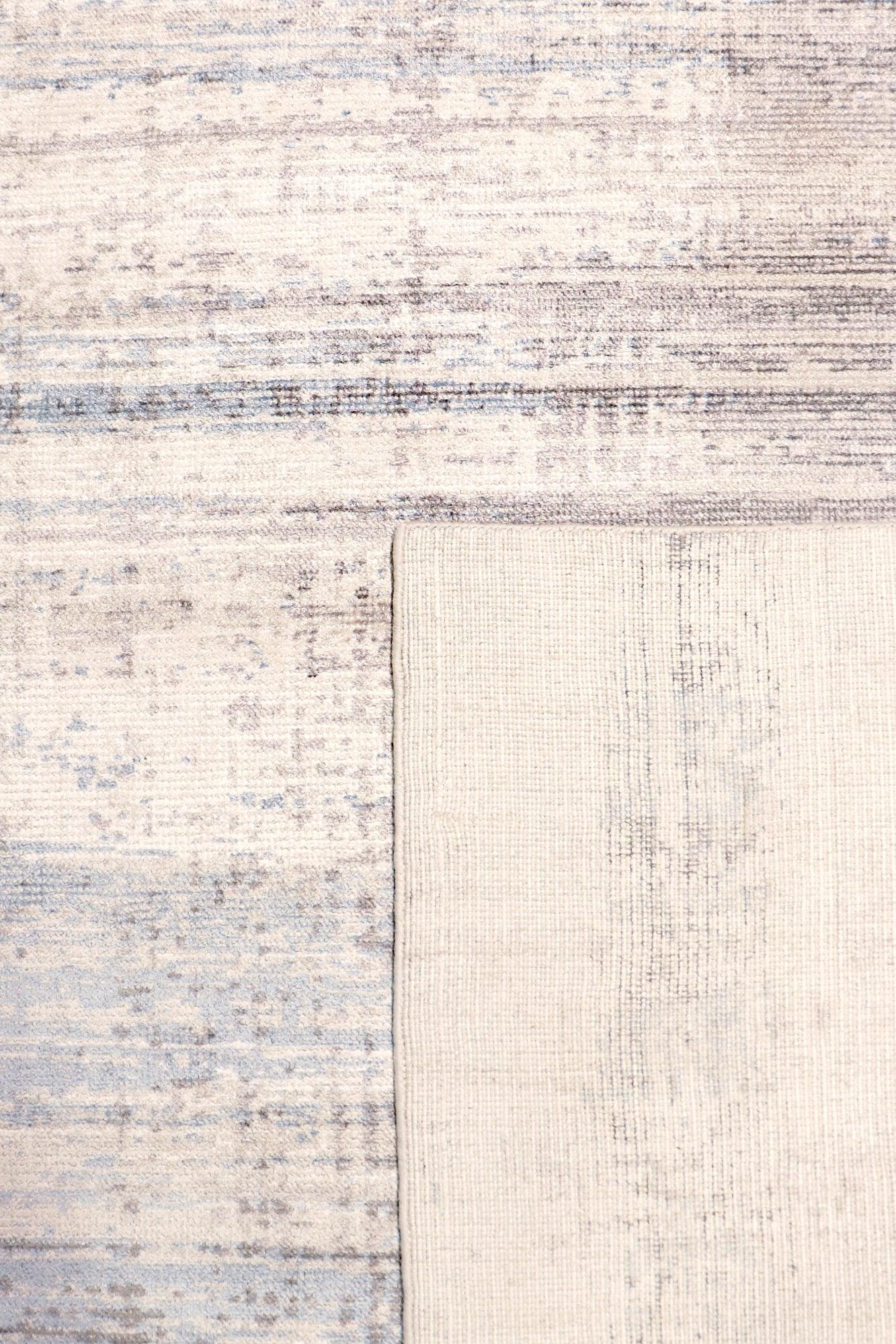 Canvello Modern Handloom Silver Bsilk & Wool Area Rug - 6' X 9' - Canvello