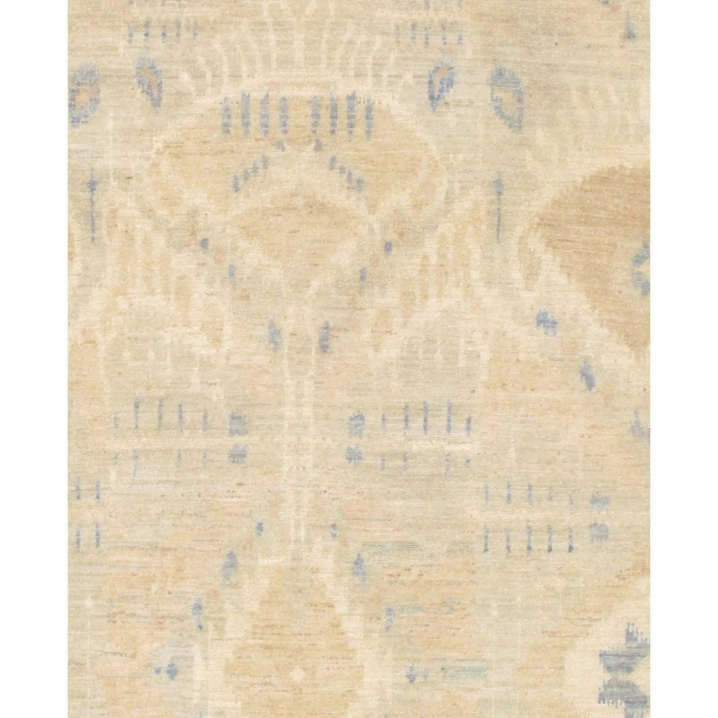 Canvello Modern Ikat Design Lamb's Wool Rug - 3'11" x 4'4" - Canvello