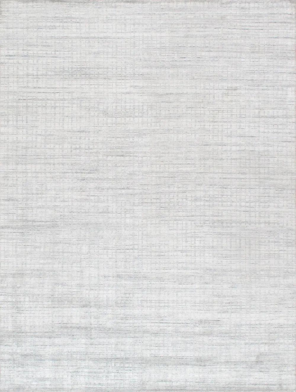 Canvello Modern Ivory And Blue Area Rug - 9' X 12' - Canvello