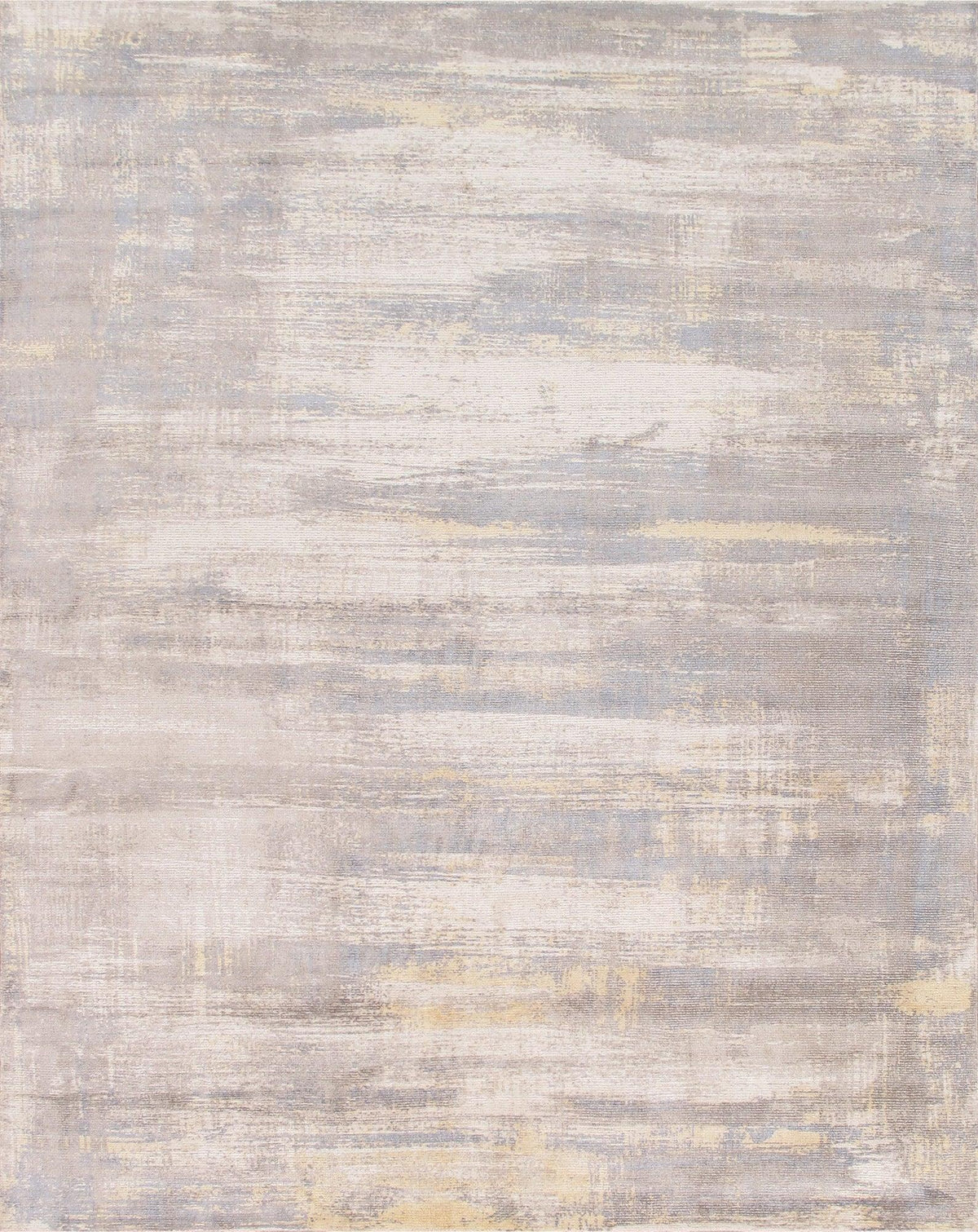 Canvello Modern Ivory And Gold Area Rug - 10' X 14'
