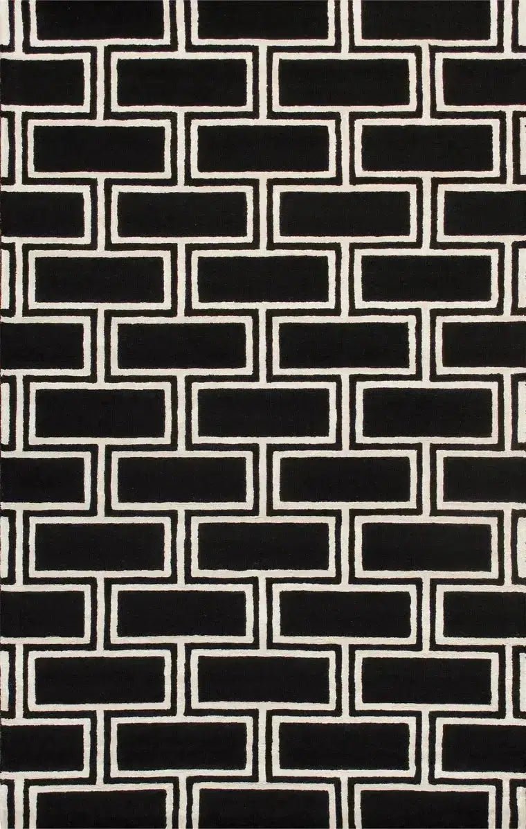 Canvello Modern Large Black Area Rug - 5' X 8' - Canvello