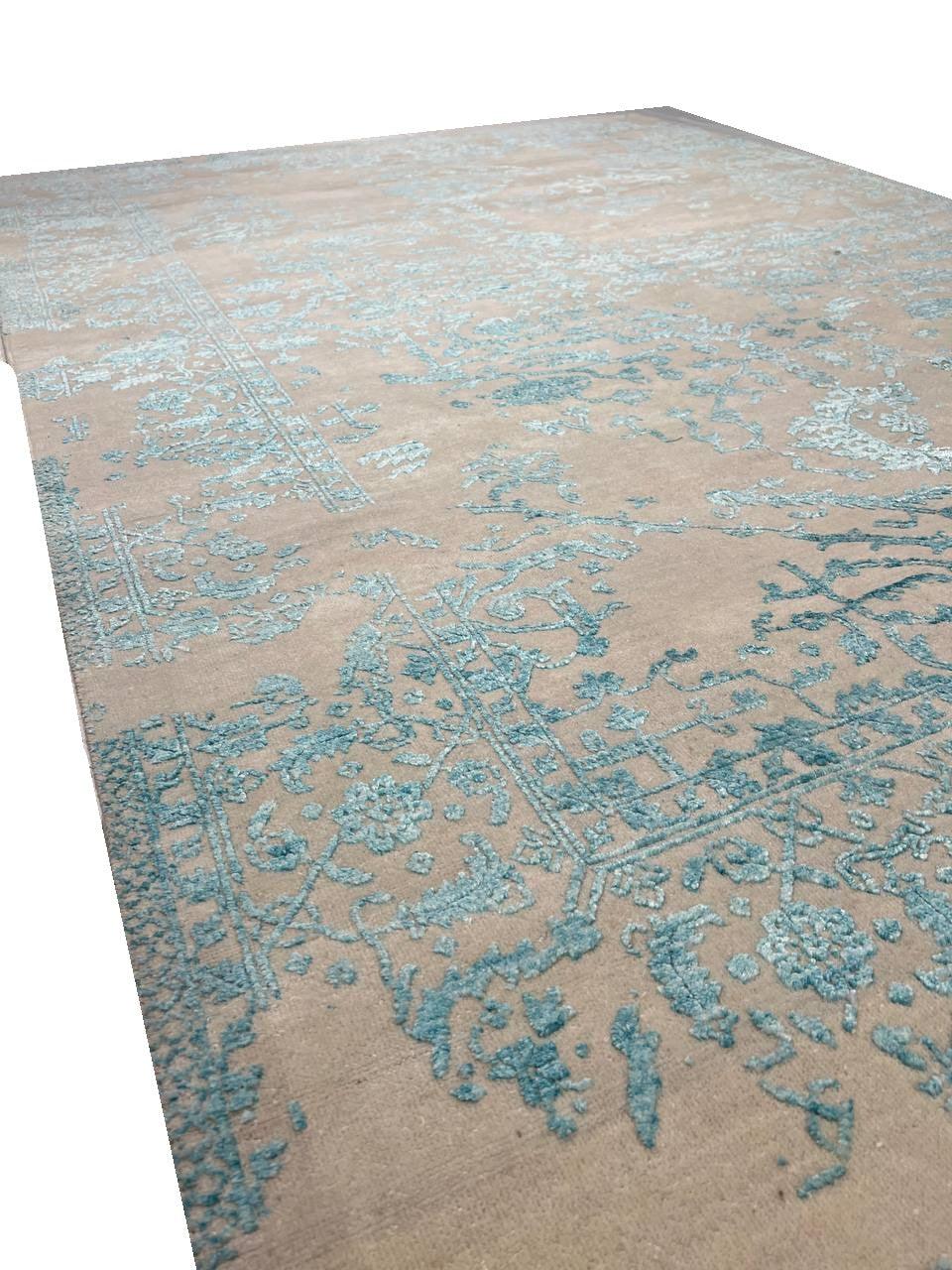 Canvello Modern Light Blue Rugs For Living Room - 6' X 8'11'' - Canvello