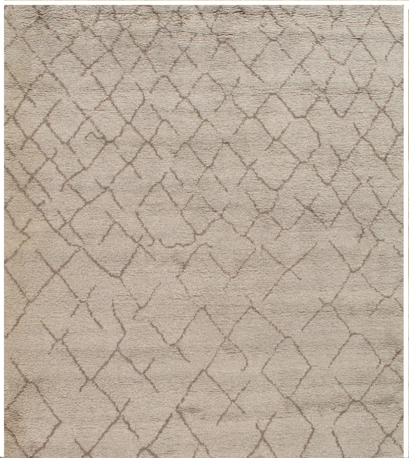 Canvello Modern Moroccan Hand - Knotted Lamb's Wool Area Rug - 8'9" X 9'11" - Canvello