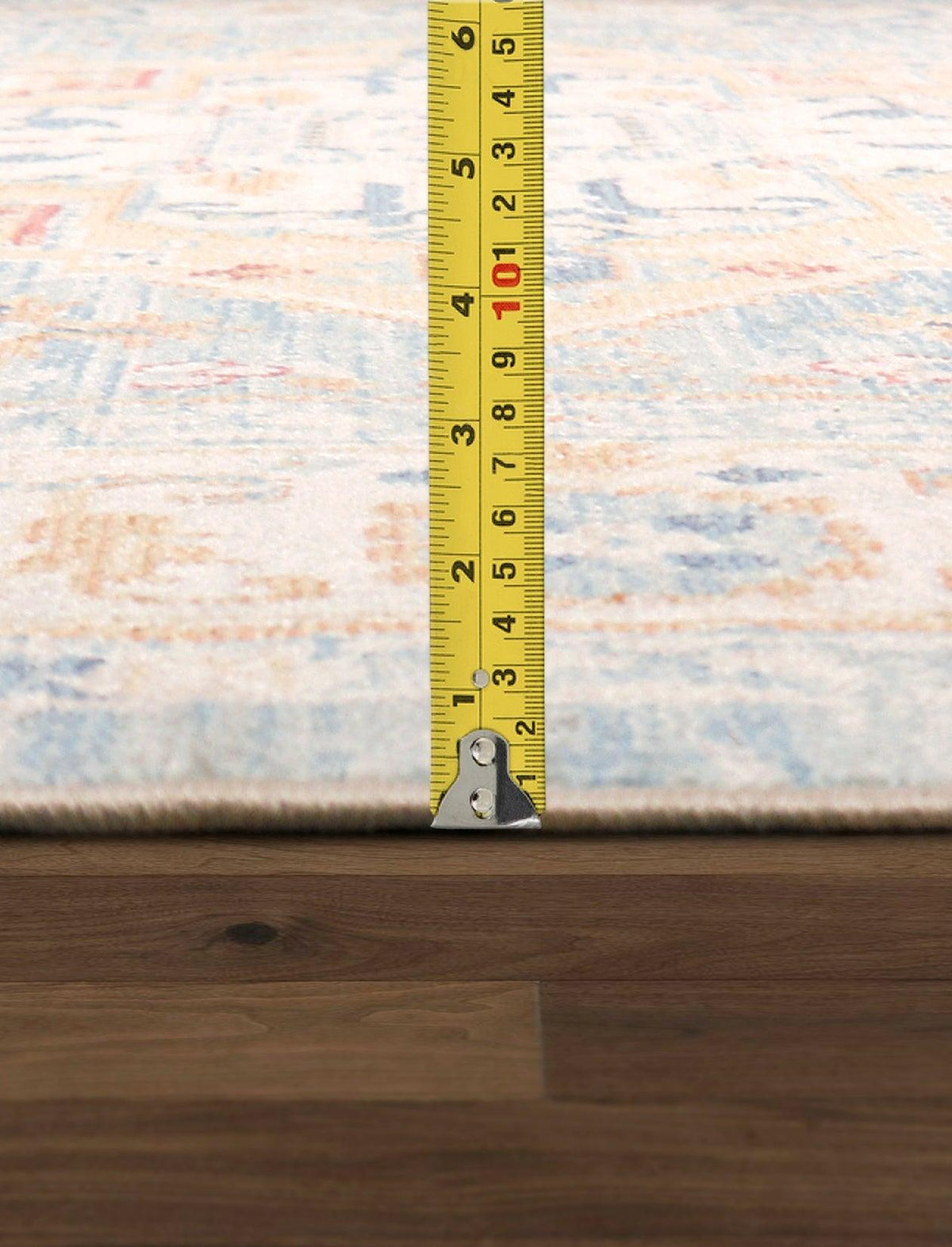 Canvello Modern Power Loom Light Blue & Ivory Area Rug - 8' X 10' - Canvello