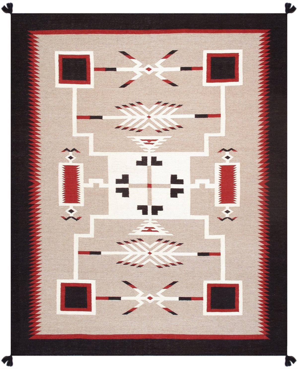 Alfombra de lana kazaka caucásica antigua del siglo XVIII para sala de estar - 3'7'' X 7'5''