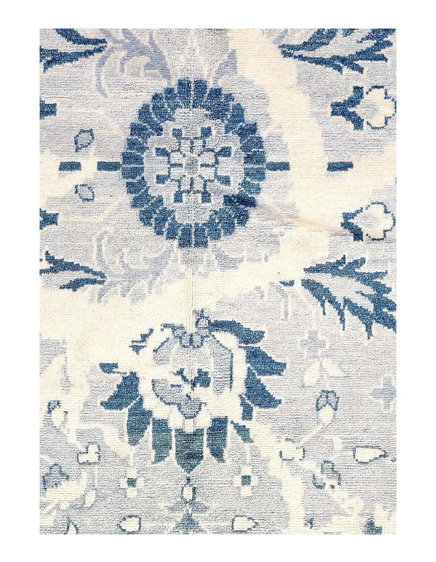 Canvello Modern Silk Light Blue Area Rug - 9' X 12' - Canvello