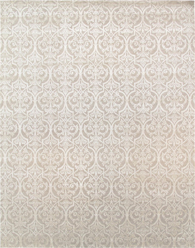 Canvello Modern Silk & Wool Bedroom Area Rug - 9'2" X 11'11" - Canvello