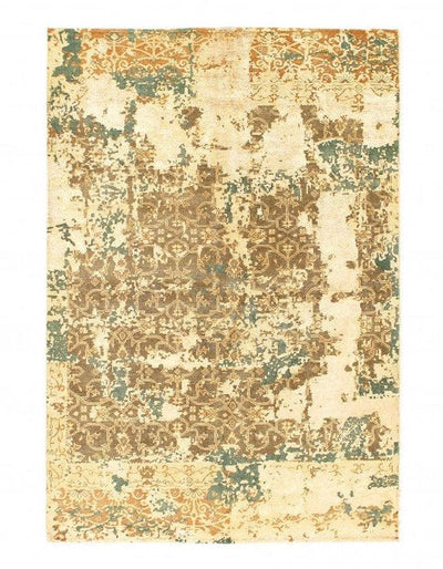 Canvello Modern Wool & Bamboo Silk Hand Knotted Area Rug - 5'1" X 7'5"