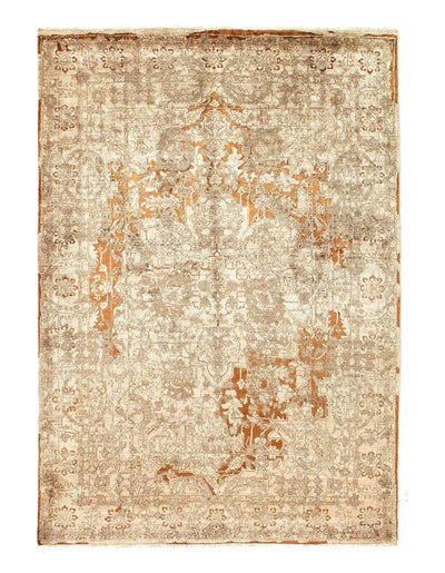 Modern Wool & Bamboo Silk Hand Knotted Area Rug - 5'6" X 7'9"