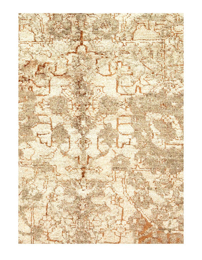 Modern Wool & Bamboo Silk Hand Knotted Area Rug - 5'6" X 7'9"
