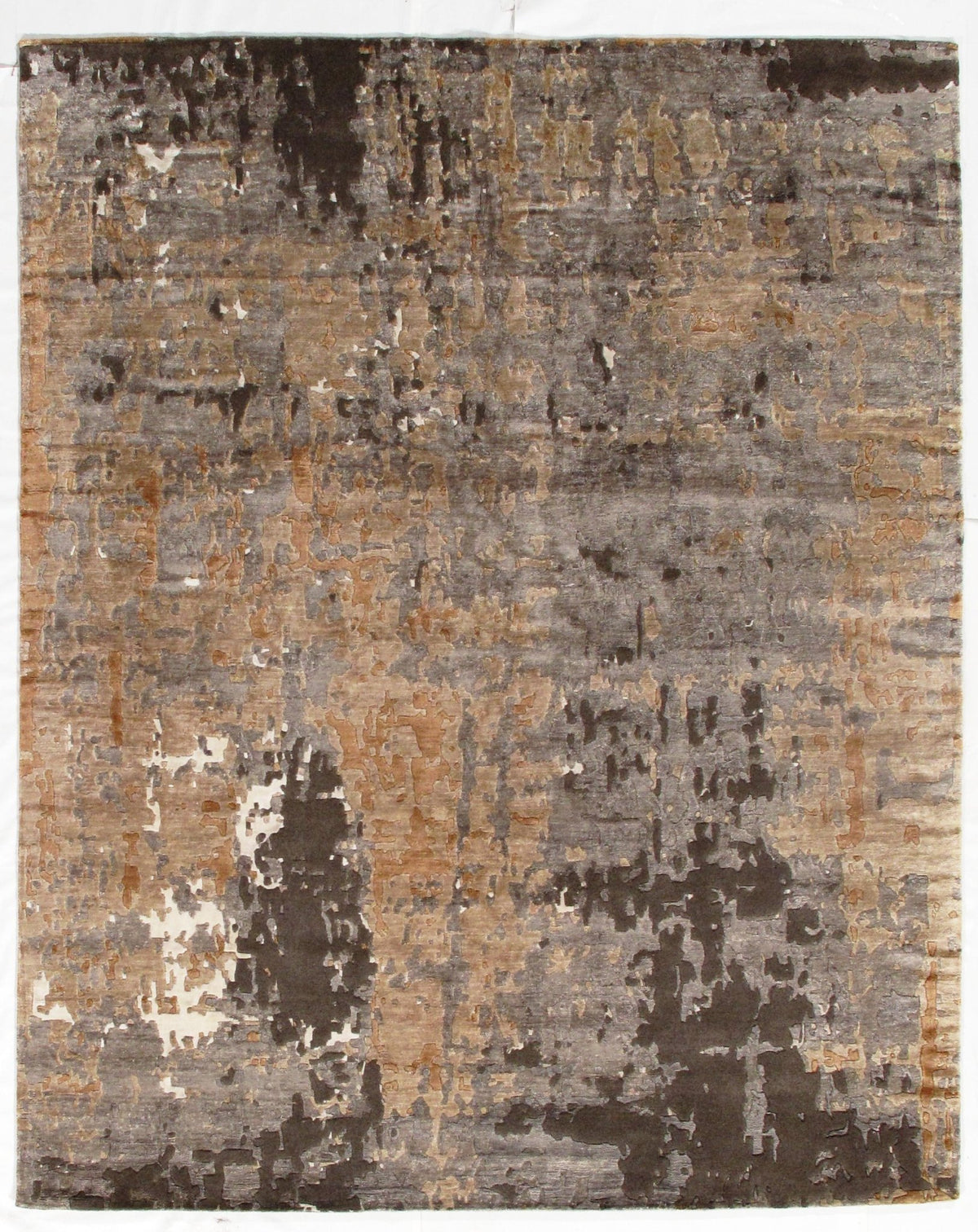 Alfombra Canvello moderna de lana y seda de bambú anudada a mano - 4' X 6'