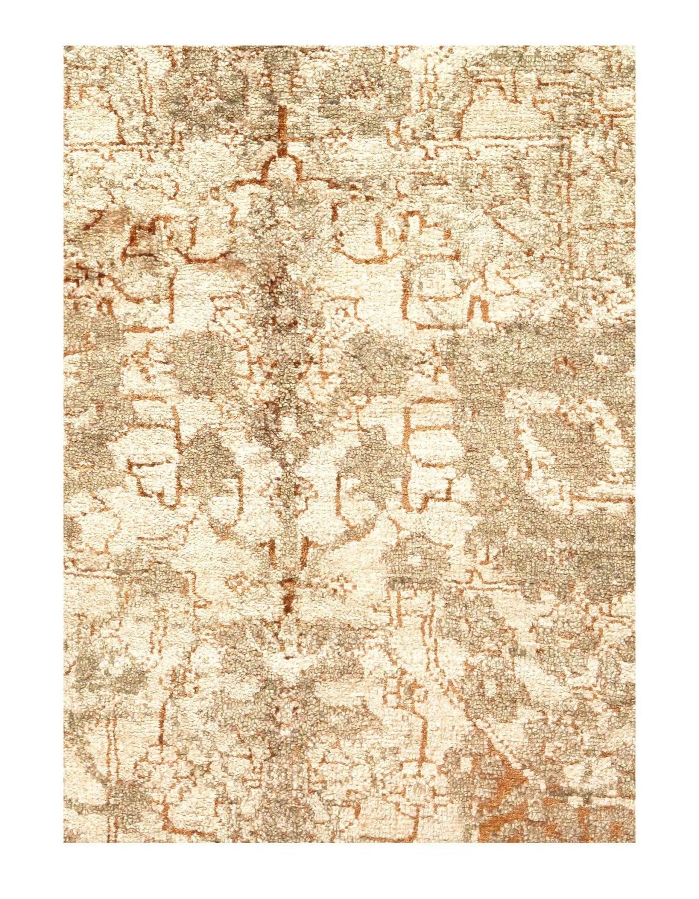 Canvello Modern Wool & Bamboo Silk Hand Knotted Area Rug - 5'6" X 7'9" - Canvello