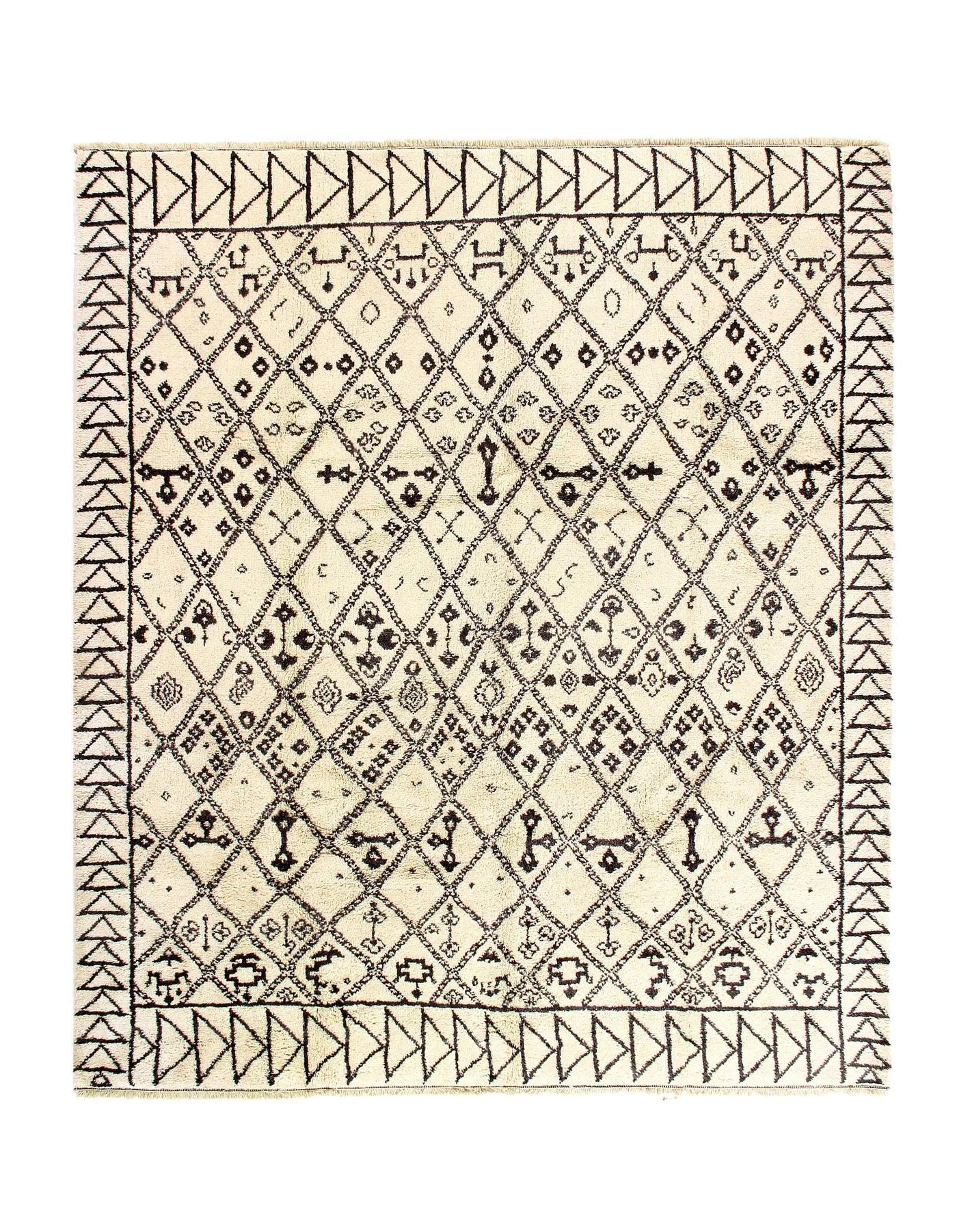 Moroccan Design Hand-Knotted Rug - 8'1" x 10'