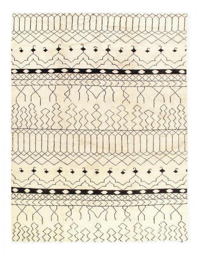 Canvello Moroccan Design Hand-Knotted Rug - 9' X 12'1'' - Canvello