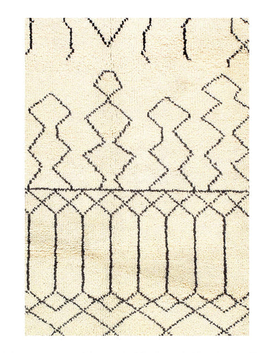 Canvello Moroccan Design Hand-Knotted Rug - 9' X 12'1'' - Canvello