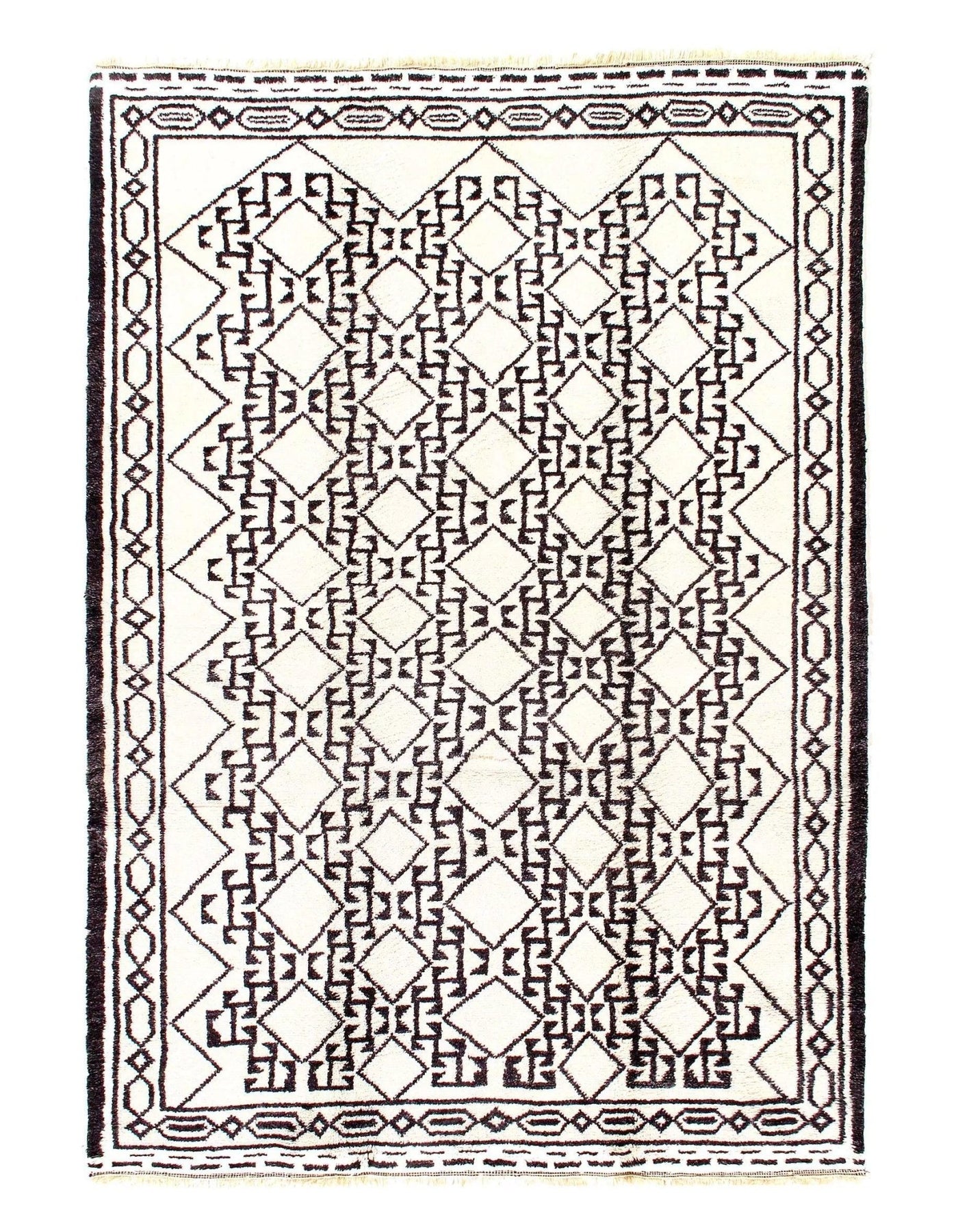 Canvello Moroccan Hand - Knotted Rug - 6′2" × 9′ - Canvello