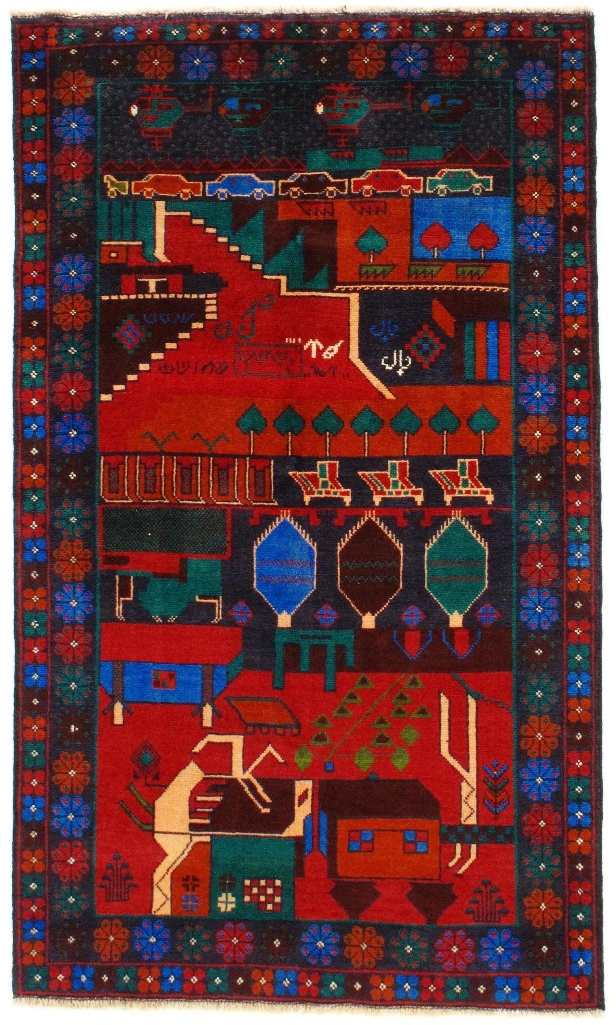 Canvello Multi Balouchi Rug 3 'x 5' - Canvello