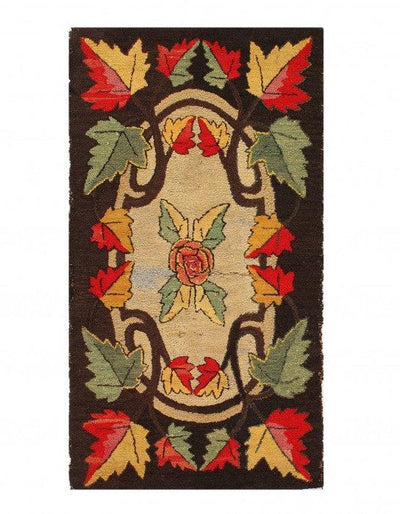 Multi Color American Hooked Rug - 2'11'' X 4'9''