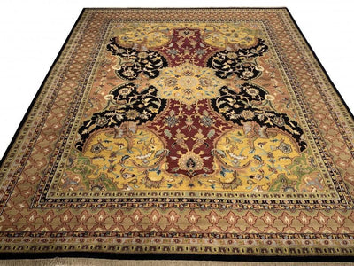 Canvello Multi Color Fine Hand Knotted Farahan design 7'8'' X 10' - Canvello