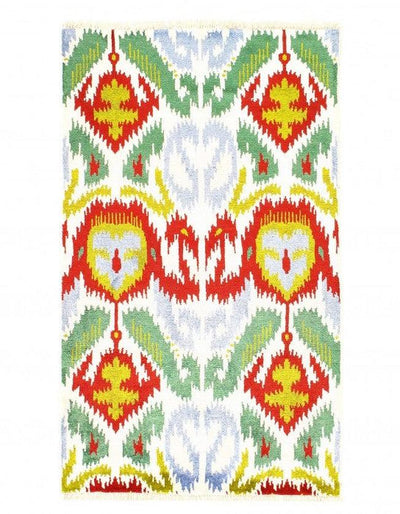 Canvello Multi Color Fine Hand Knotted Modern Rug 2'11'' X 5' - Canvello