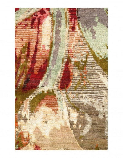 Canvello Multi Color Fine Hand Knotted Modern rug 6' X 9' - Canvello