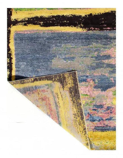 Canvello multi color Fine Hand Knotted Modern rug - 9' X 12' - Canvello