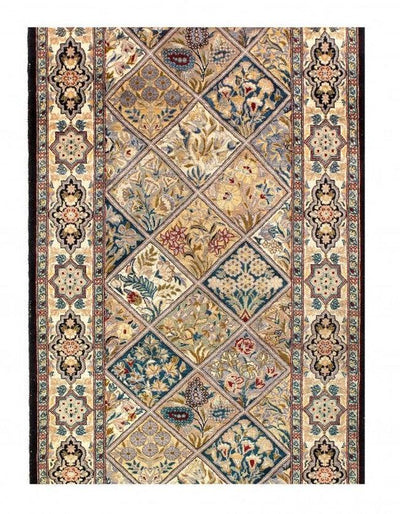 Canvello Multi Color fine Hand Knotted Tabriz Runner 2'7'' X 6'9'' - Canvello