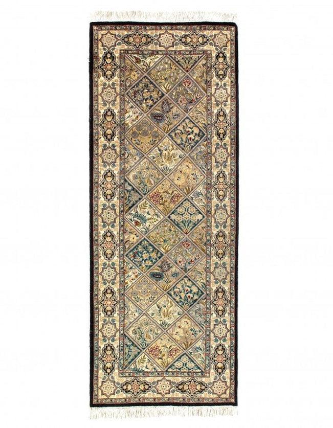 Canvello Multi Color fine Hand Knotted Tabriz Runner 2'7'' X 6'9'' - Canvello