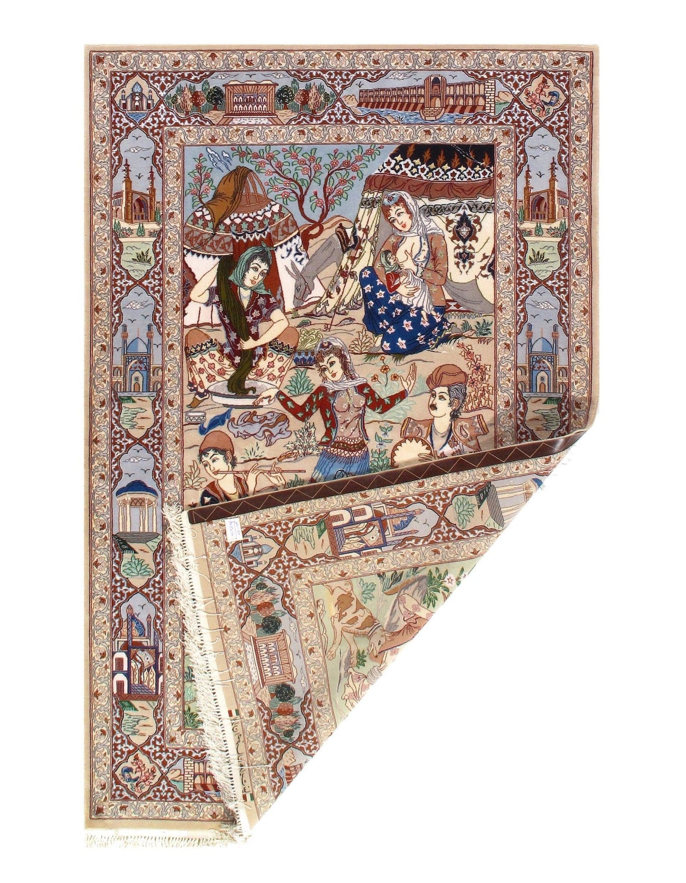 Canvello Multi Color Fine Silkroad Isfahan 4'4'' X 6'11'' - Canvello