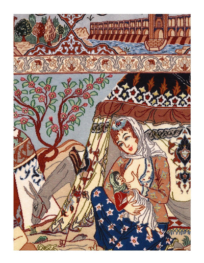 Canvello Multi Color Fine Silkroad Isfahan 4'4'' X 6'11'' - Canvello