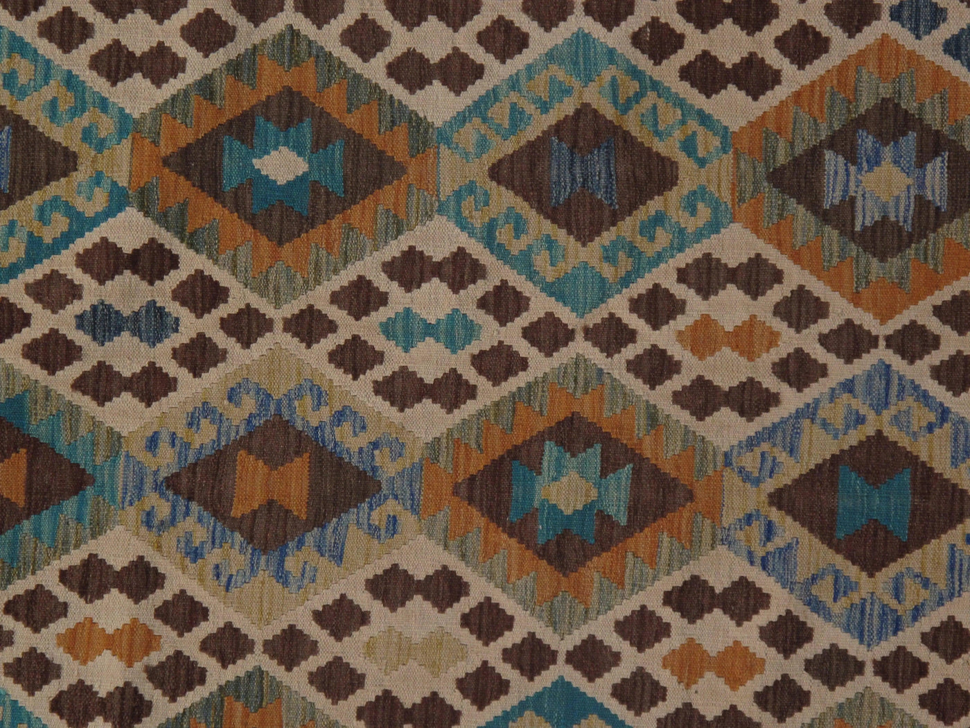 Multi color Flat weave kilim - 6'7''X 9'7''