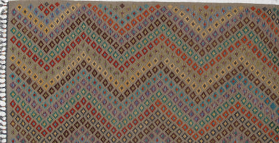 Canvello Multi color Flat weave kilim - 6'6'' X 9'9'' - Canvello