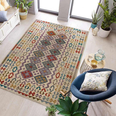 Canvello Multi color Flat weave kilim - 6'''X 9' '' - Canvello