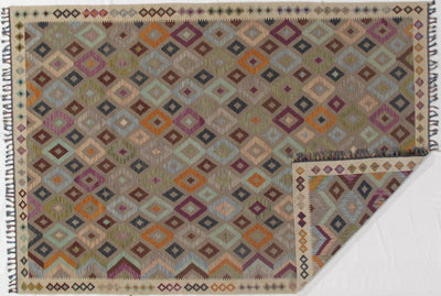 Canvello Multi color Flat weave kilim - 8'1'' X 11'6'' - Canvello