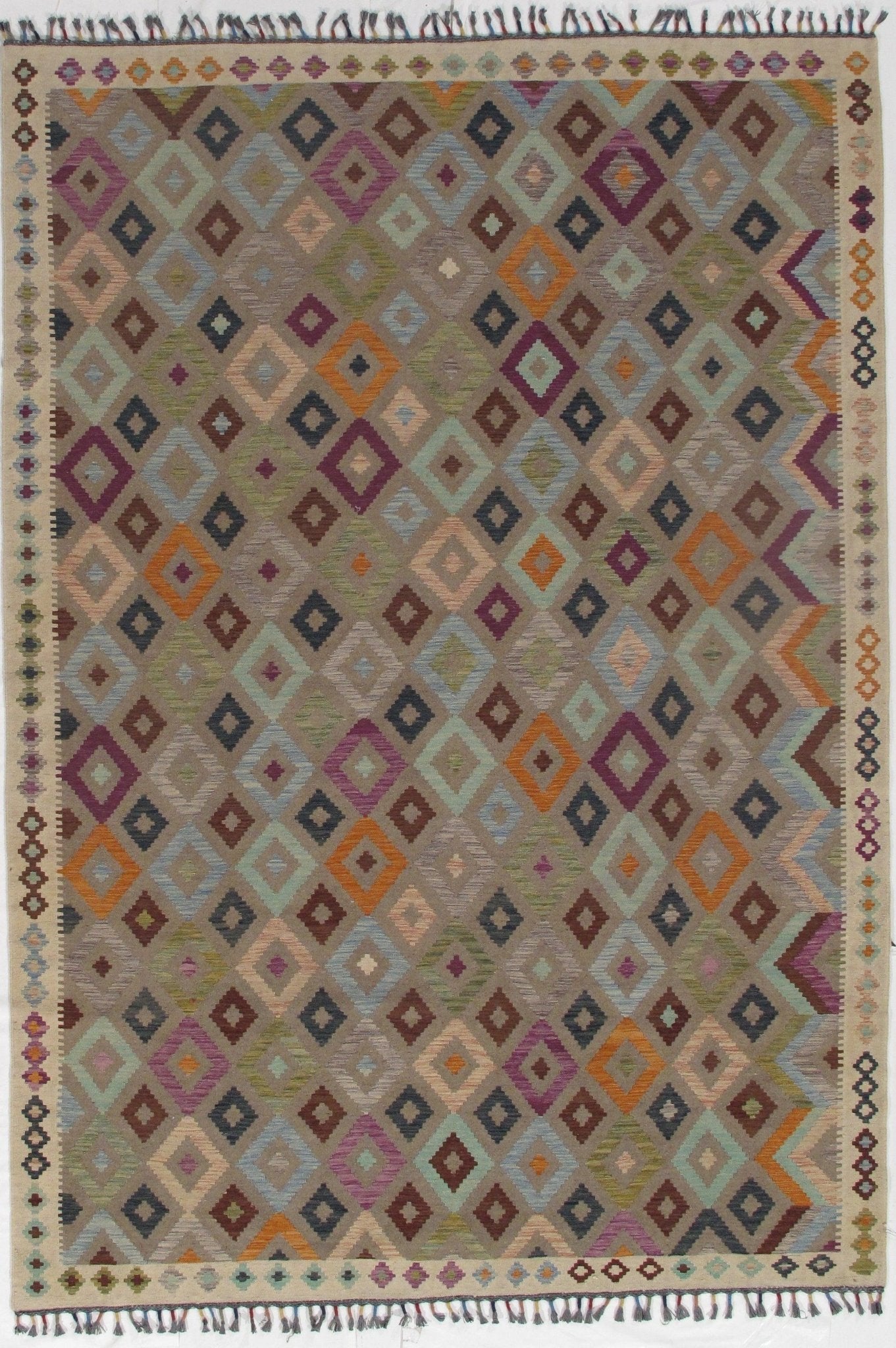 Canvello Multi color Flat weave kilim - 8'1'' X 11'6'' - Canvello