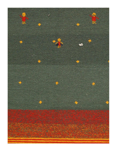 Canvello Multi color Flat Weave Sumak Rug - 5' X 8' - Canvello