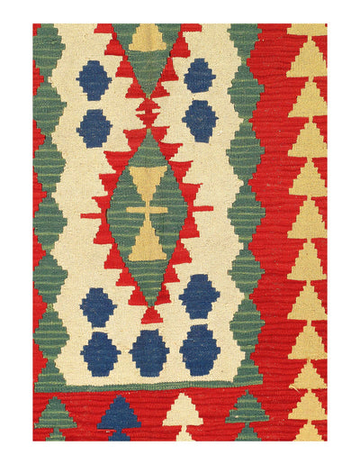 Canvello Multi Color Flat Weave Turkish Kilim - 3'9'' X 5'6''