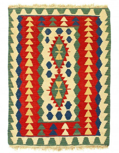 Canvello Multi Color Flat Weave Turkish Kilim - 3'9'' X 5'6'' - Canvello